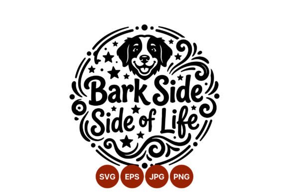 Bark Side Dog Face Vector Design
