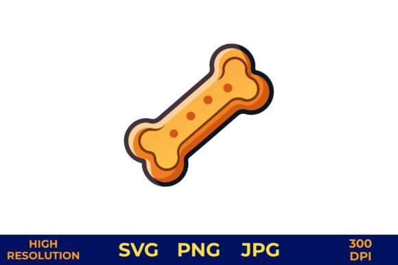 Cartoon Dog Bone Treat Vector