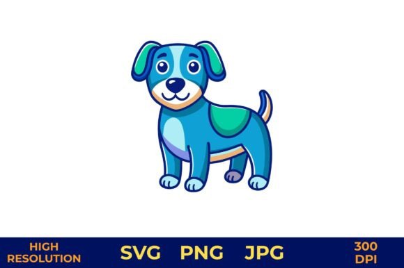 Cartoon Dog Vector Illustration