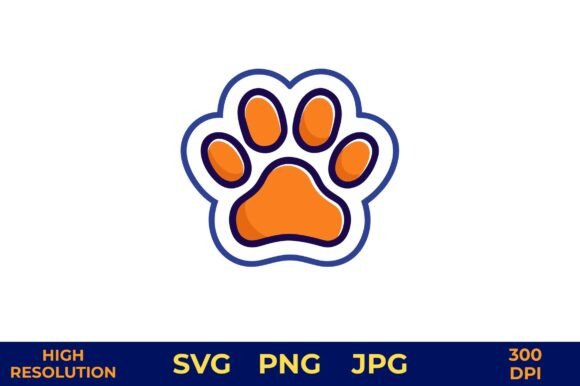 Dog Paw Vector with Smiling Face Design