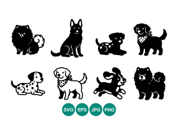 Dog Silhouettes Vector