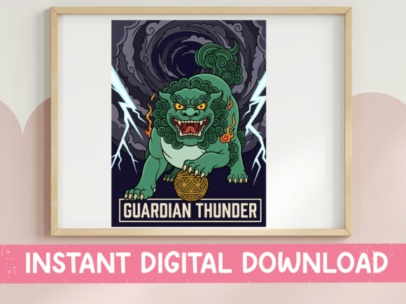 Guardian Thunder Foo Dog Art