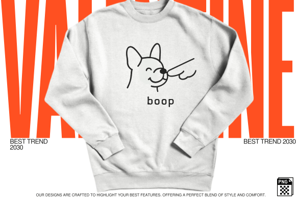 Line Art Boop Dog PNG Review