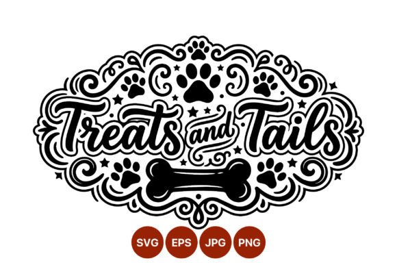 Treats and Tails Dog Bone Paw Art